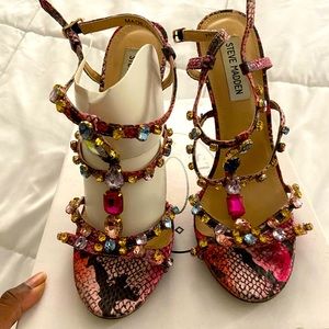 Steve Madden Bejeweled Heeled Sandal, size 8.5